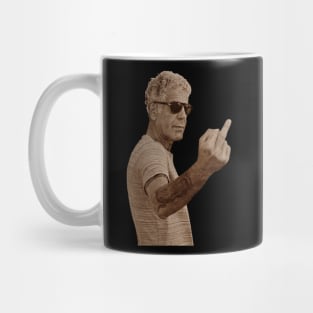 Anthony Bourdain Middle Finger Mug